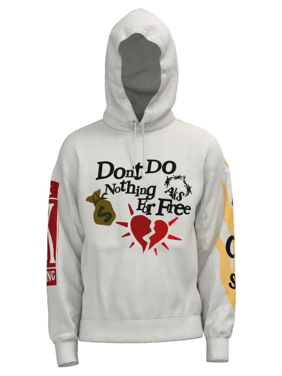"Don't Do Nothing For Free" Hoodie - White