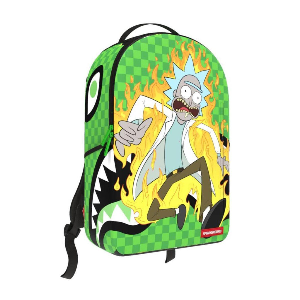 Sprayground Rick And Morty Fire Rick Green Backpack