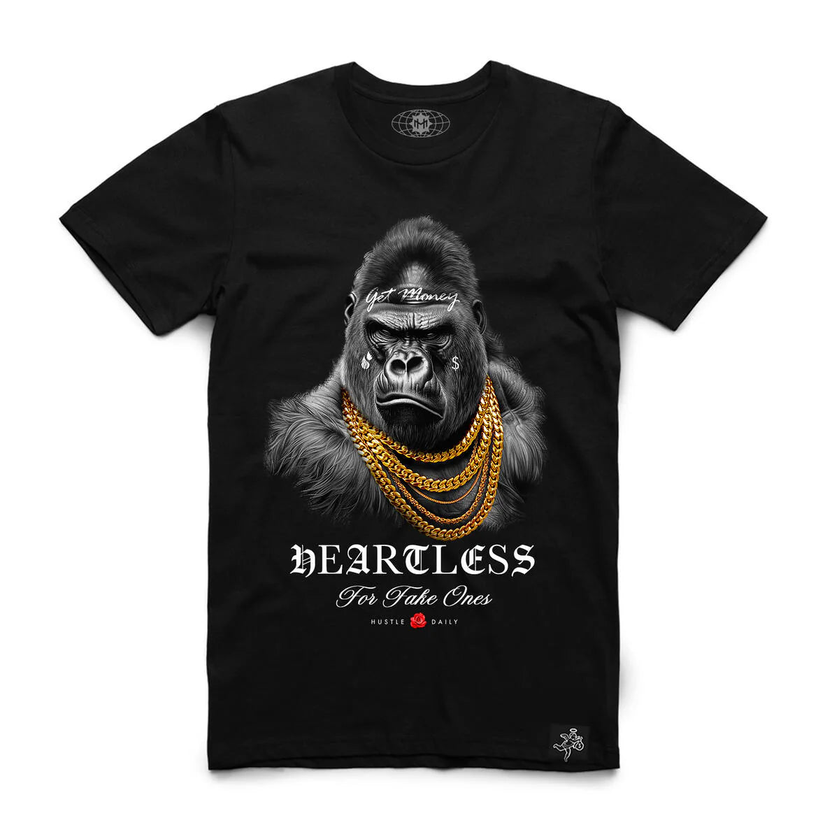 Gorilla heartless Tee - Black