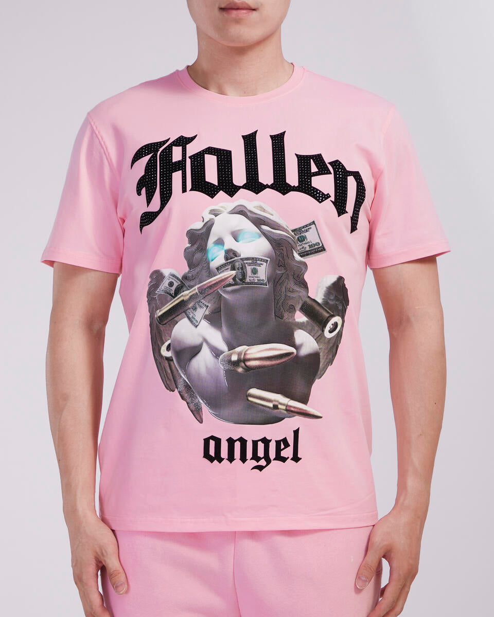 Fallen Angel Bullet Tee - Pink