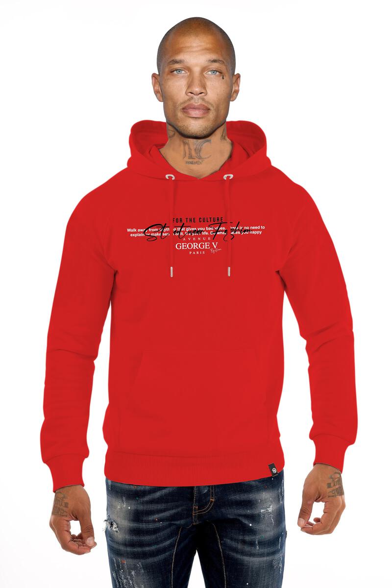 Happy French Hoodie - Red (GV2626)