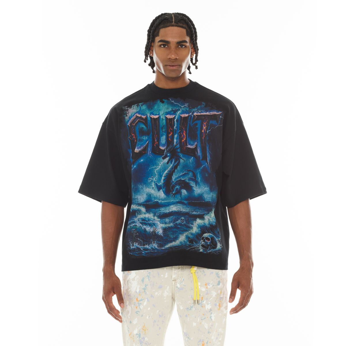 Oversized Short Sleeve Crew Neck Tee 