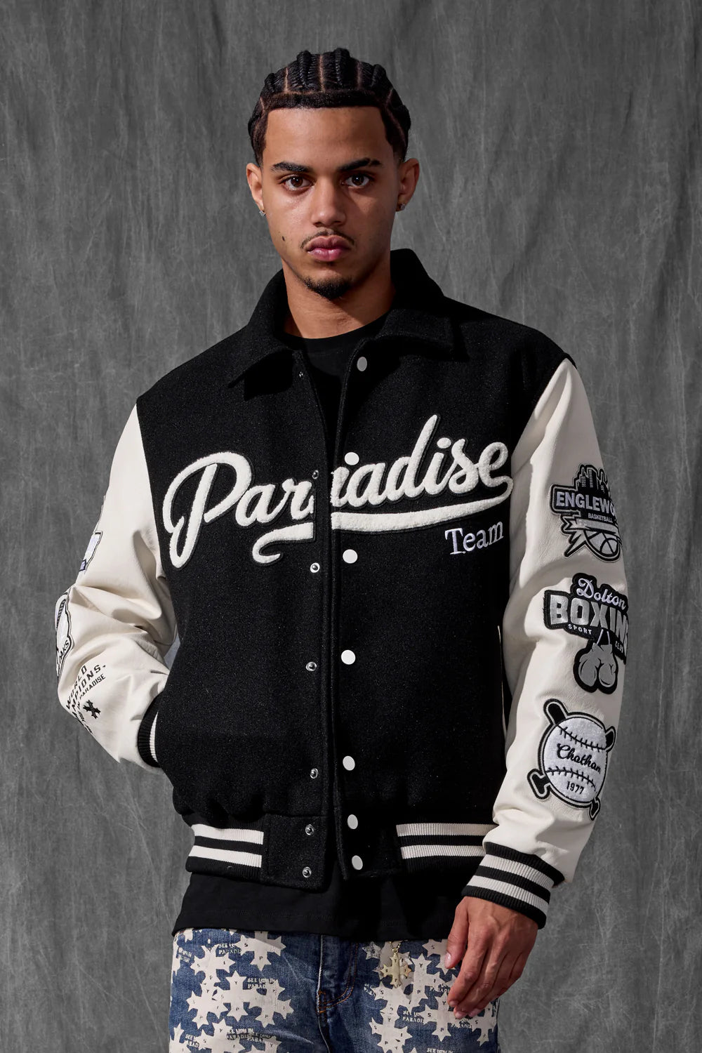 Paradise Team Varsity Jacket (Black) – Todays Man Store