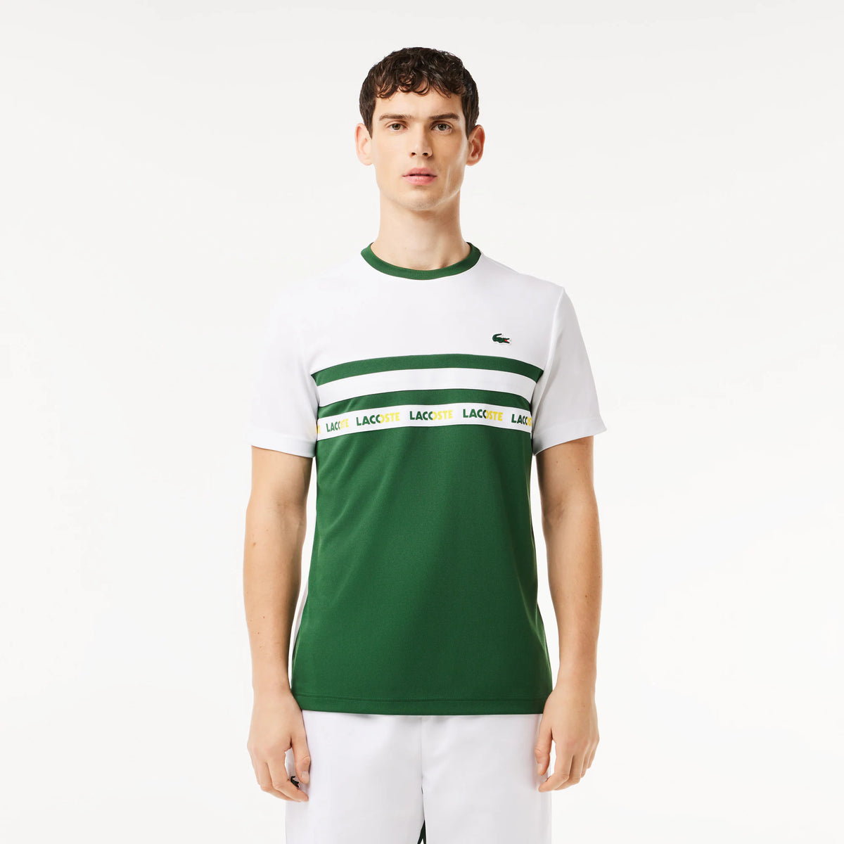 Ultra-Dry Logo Stripe Pique Tennis Set - Green/White