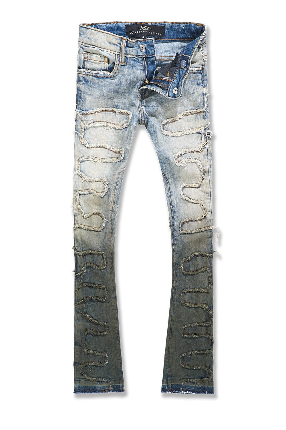 Kids Stacked Python Denim Jeans - Sunset – Todays Man Store