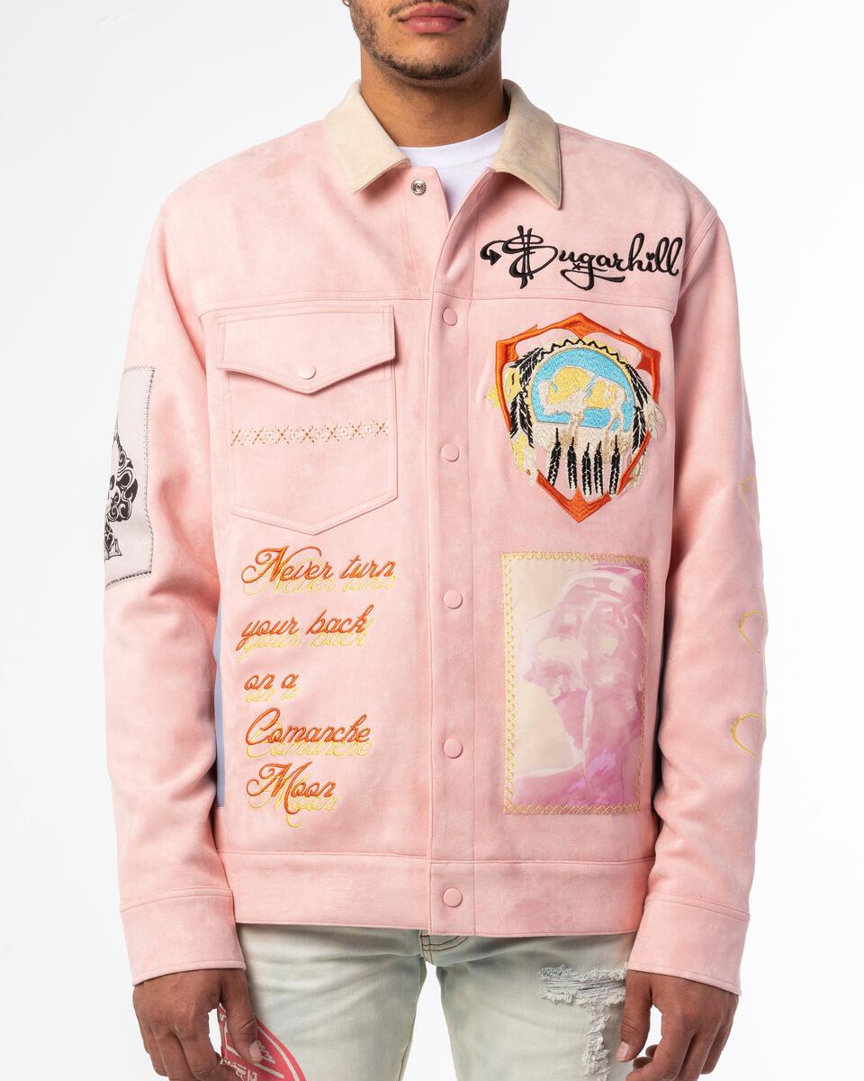 Sugarhill - Night Raider Suede Jacket - Pink (SH22-FALL1-29