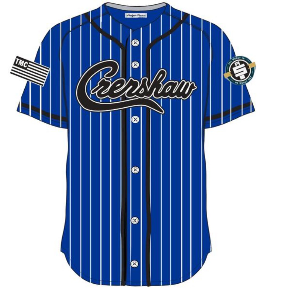 Crenshaw Pinstripes Baseball Jersey-White/Black – Todays Man Store