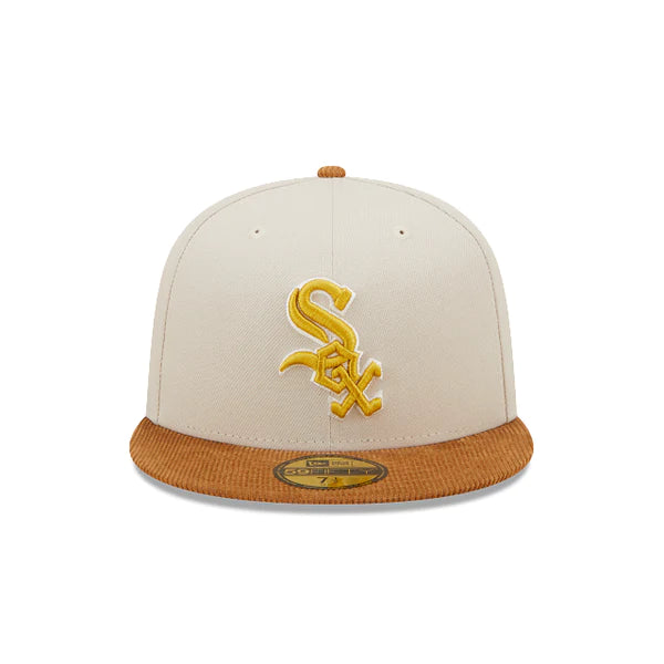 New Era 59Fifty CHI White Sox Corduroy Visor Fitted 'Beige, 60296380