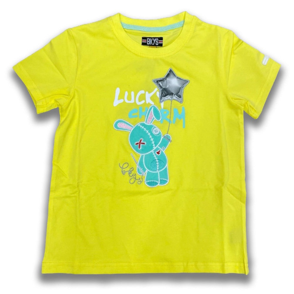 Kids Lucky Star Tee-Lemon