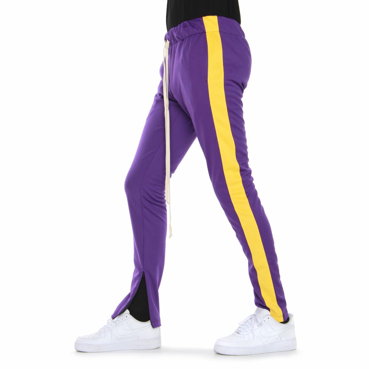 Track Pants In Purple/Yellow