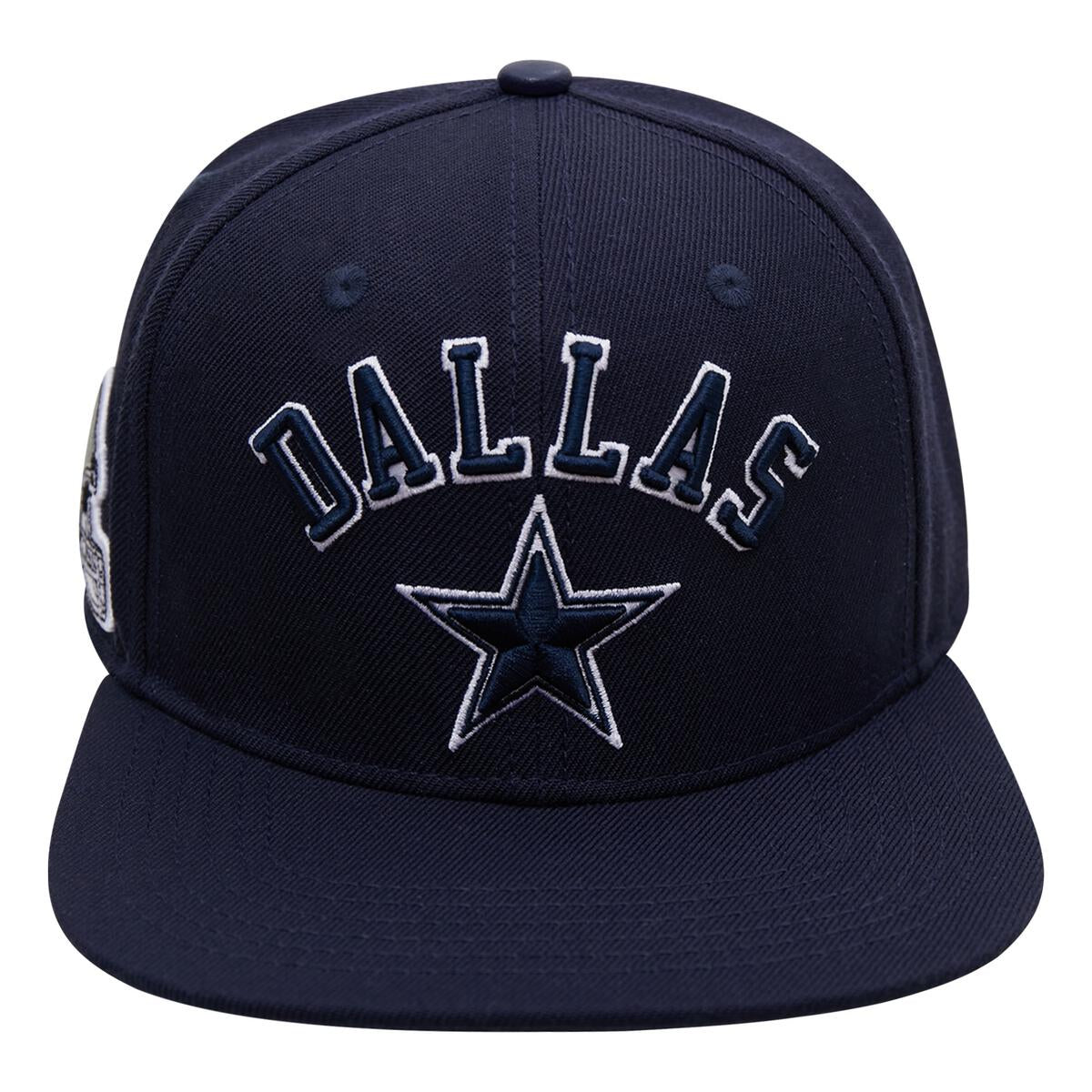 Dallas Cowboys Stacked Logo Snapback Hat - Midnight Navy