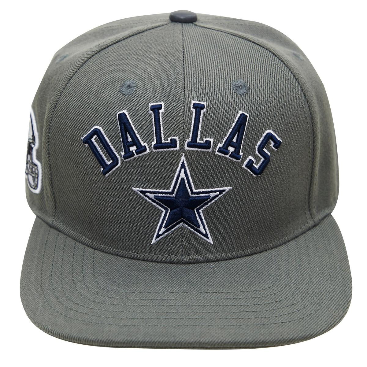 Dallas Cowboys Stacked Logo Snapback Hat - Gray