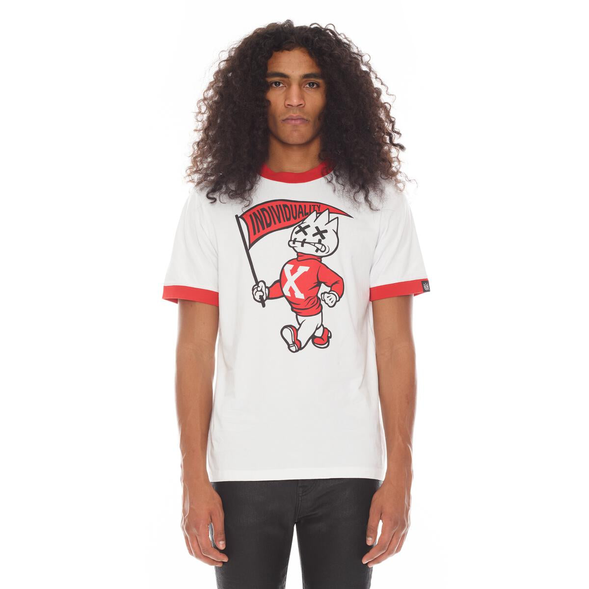 Mascot Ringer Tee - White