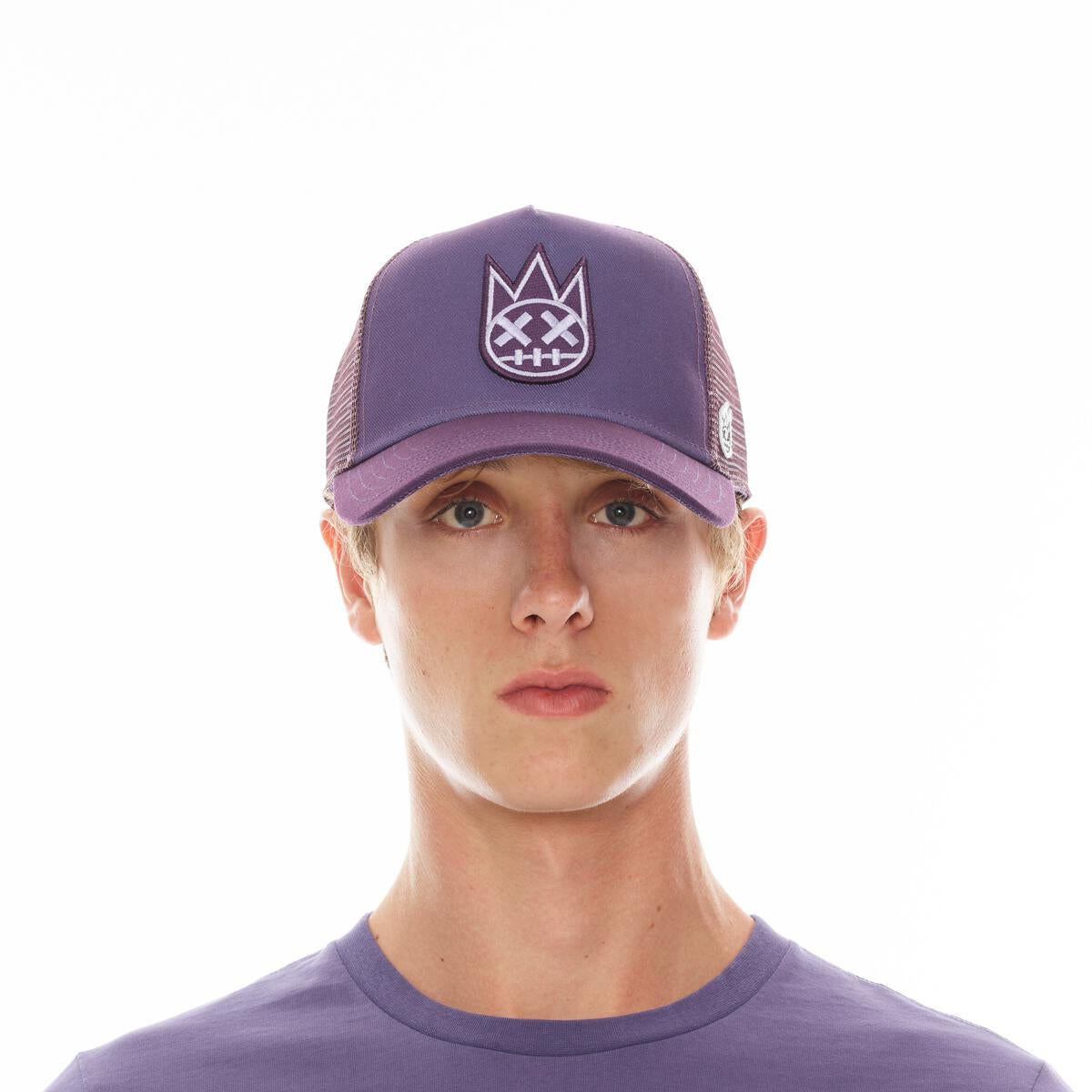 Clean Logo Mesh Back Trucker Curved Visor In Iris