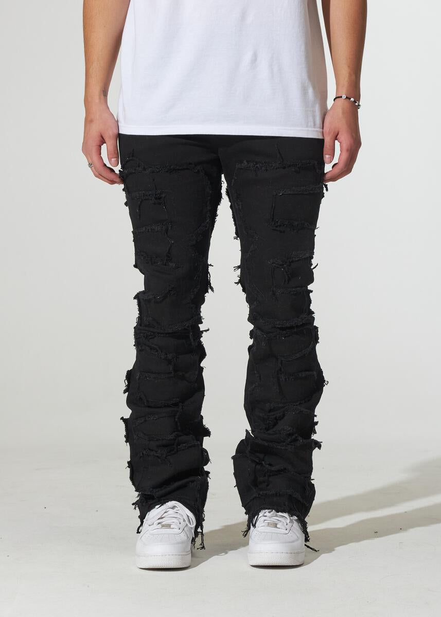 Arch Distressed Denim Jeans - Black