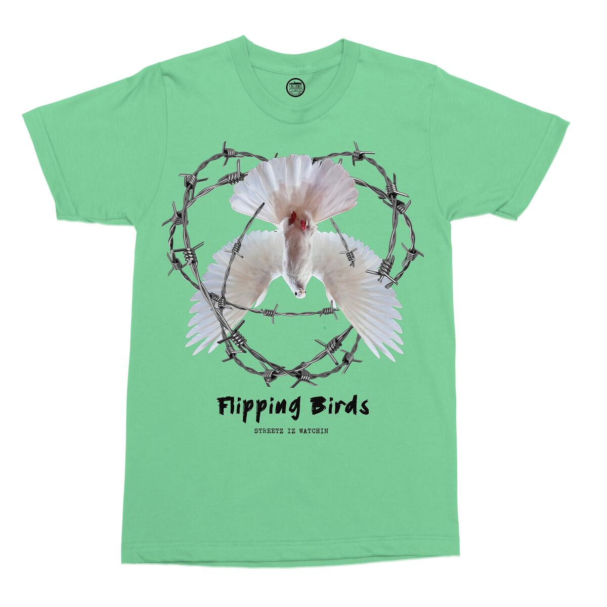 Flippin Birds Tee - Mint