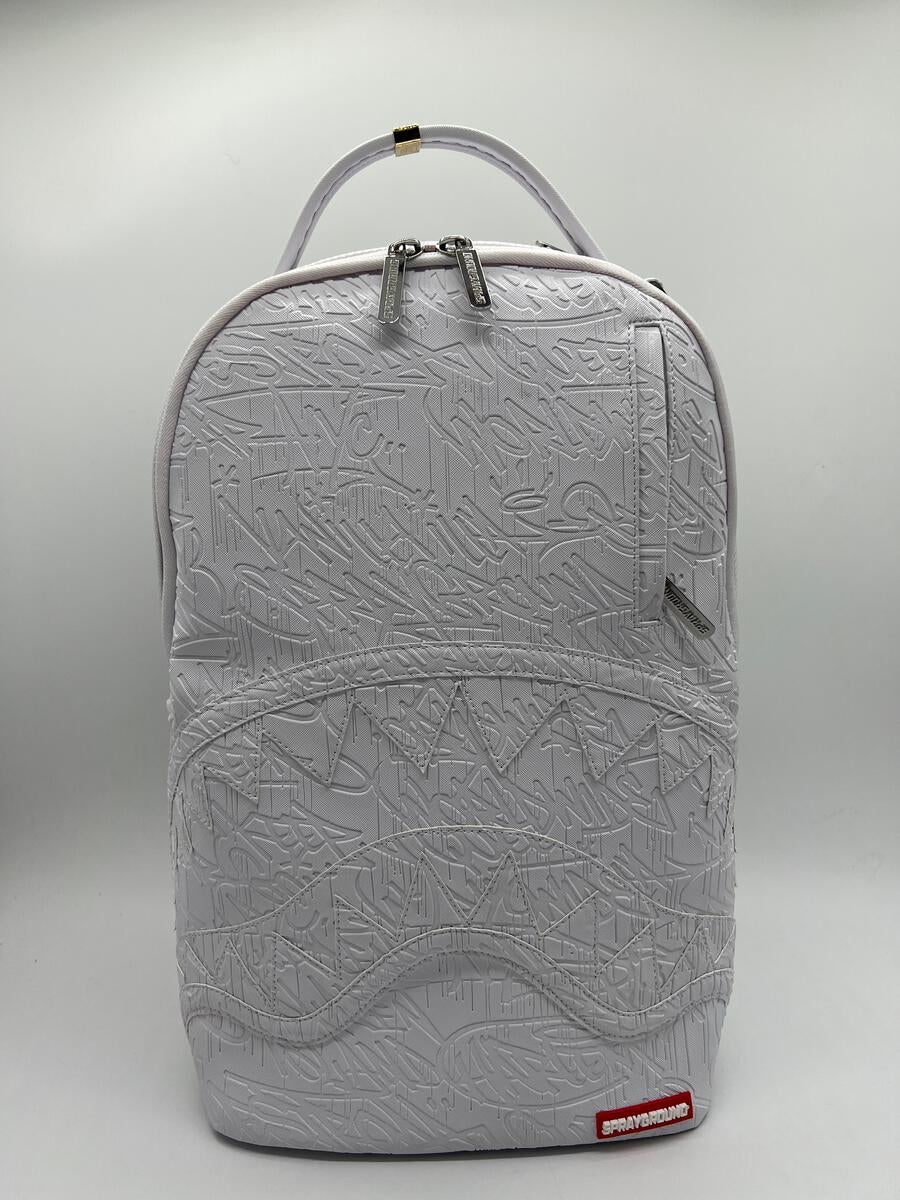 White Scribble Backpack