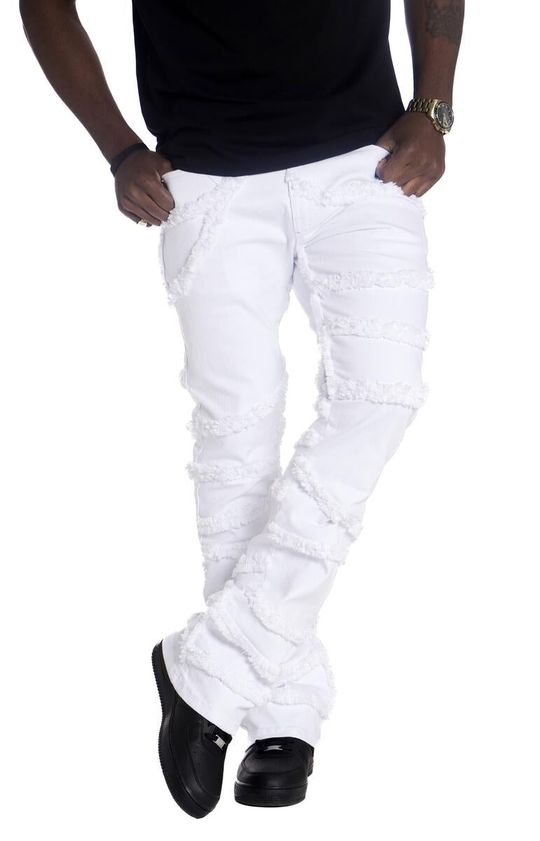 Leon Stacked Jeans - White - F1705