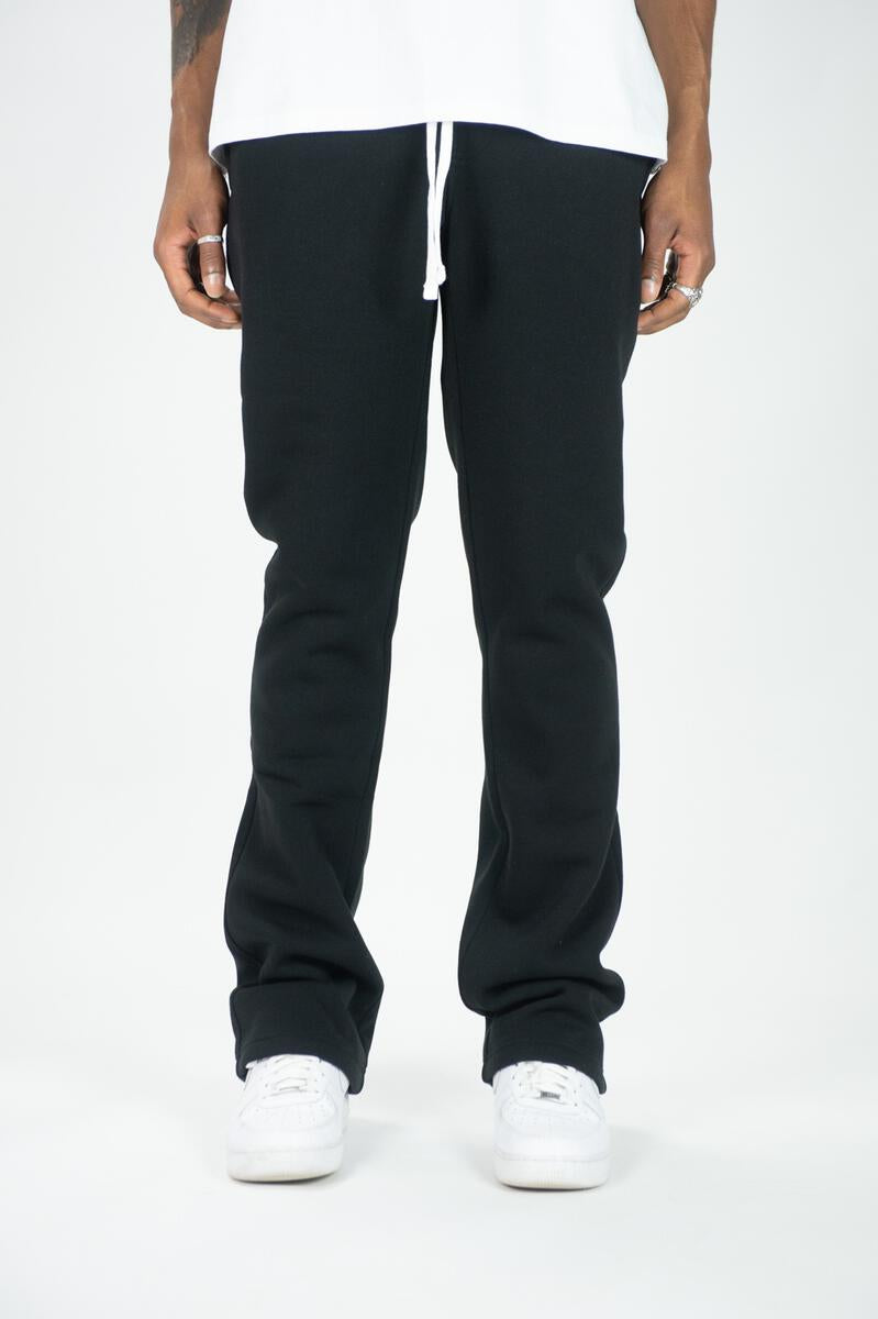 Rebel Minds - Stacked Fleece Jogger - Black