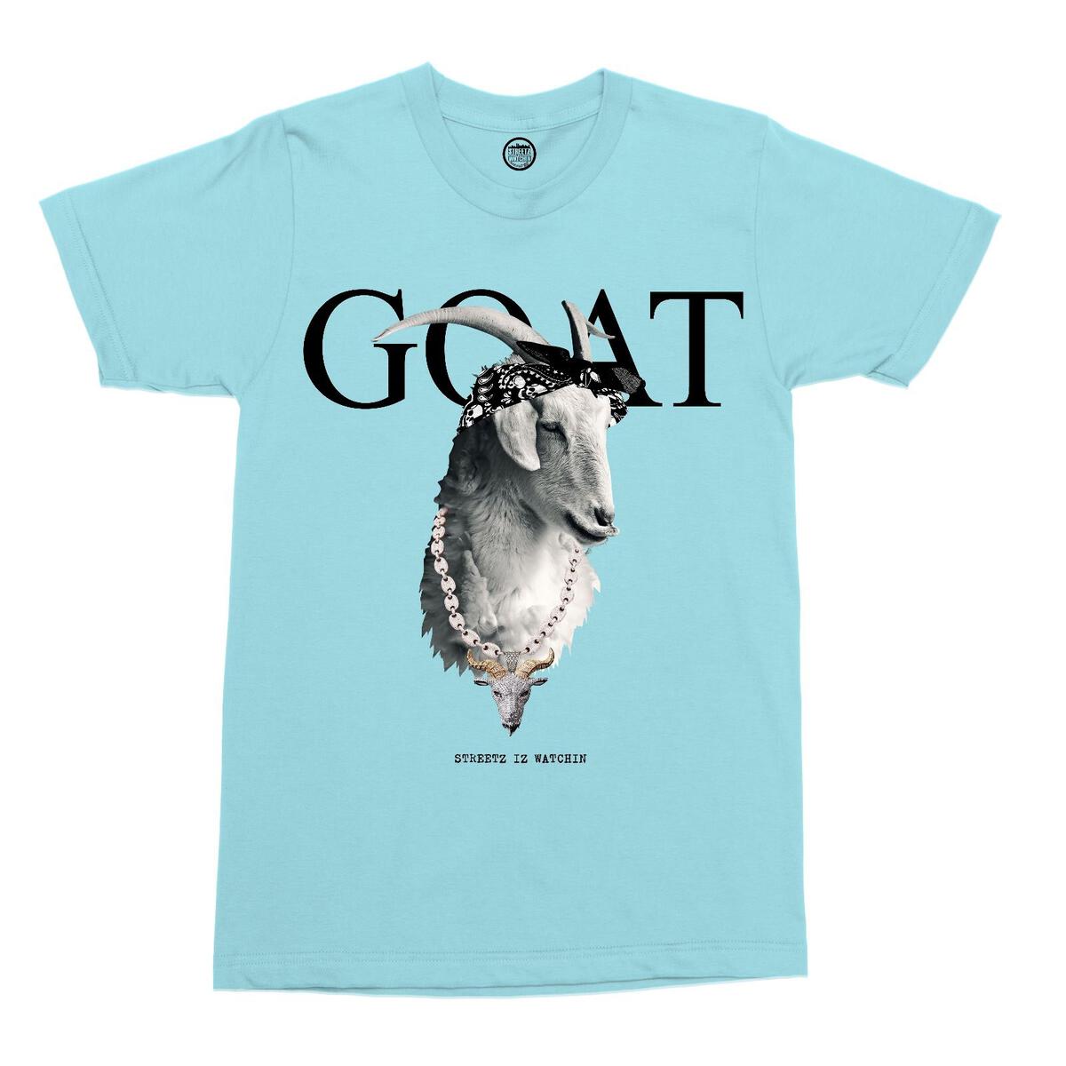 Streetz Iz Watchin - GOAT Tee - Light Blue