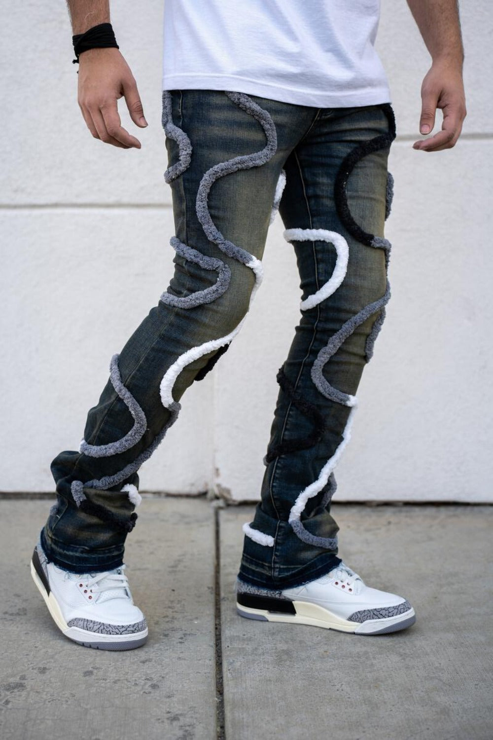 Reelistik - Corda Stacked Jeans-(Black-White-Blue)