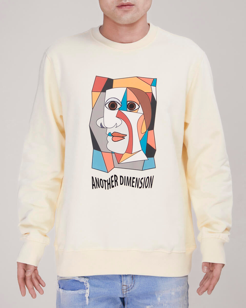 Another Dimension Crewneck - Eggshell