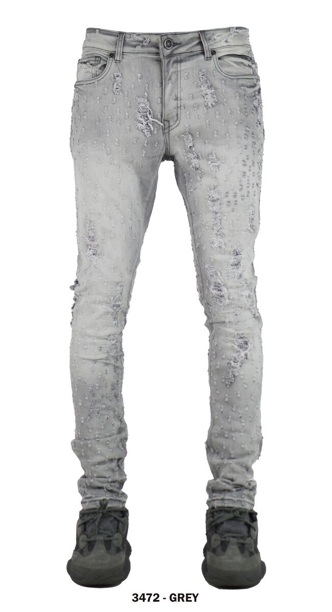 THRT Jeans 38 Black Skinny Fit Denim Caution Tape Patchwork Distressed (38  x 31) | eBay