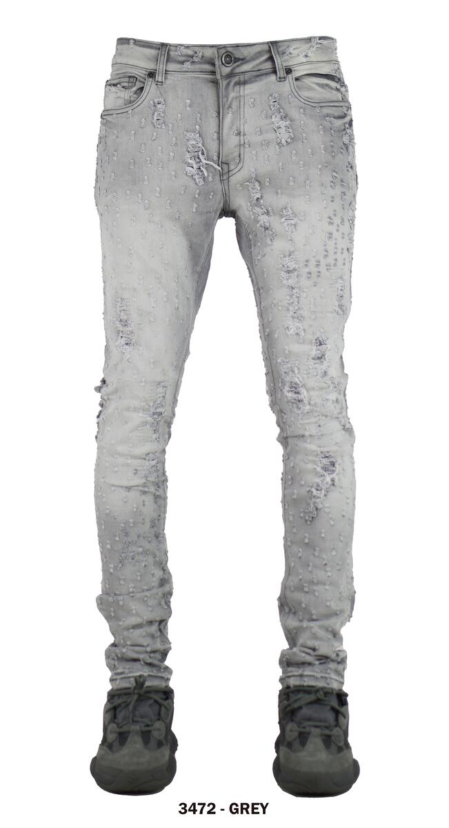 Fashion Denim Jeans - Grey