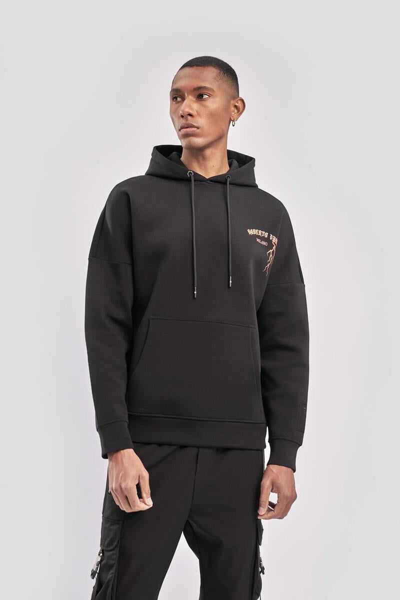 RV Thunder Hoodie - Black/Orange