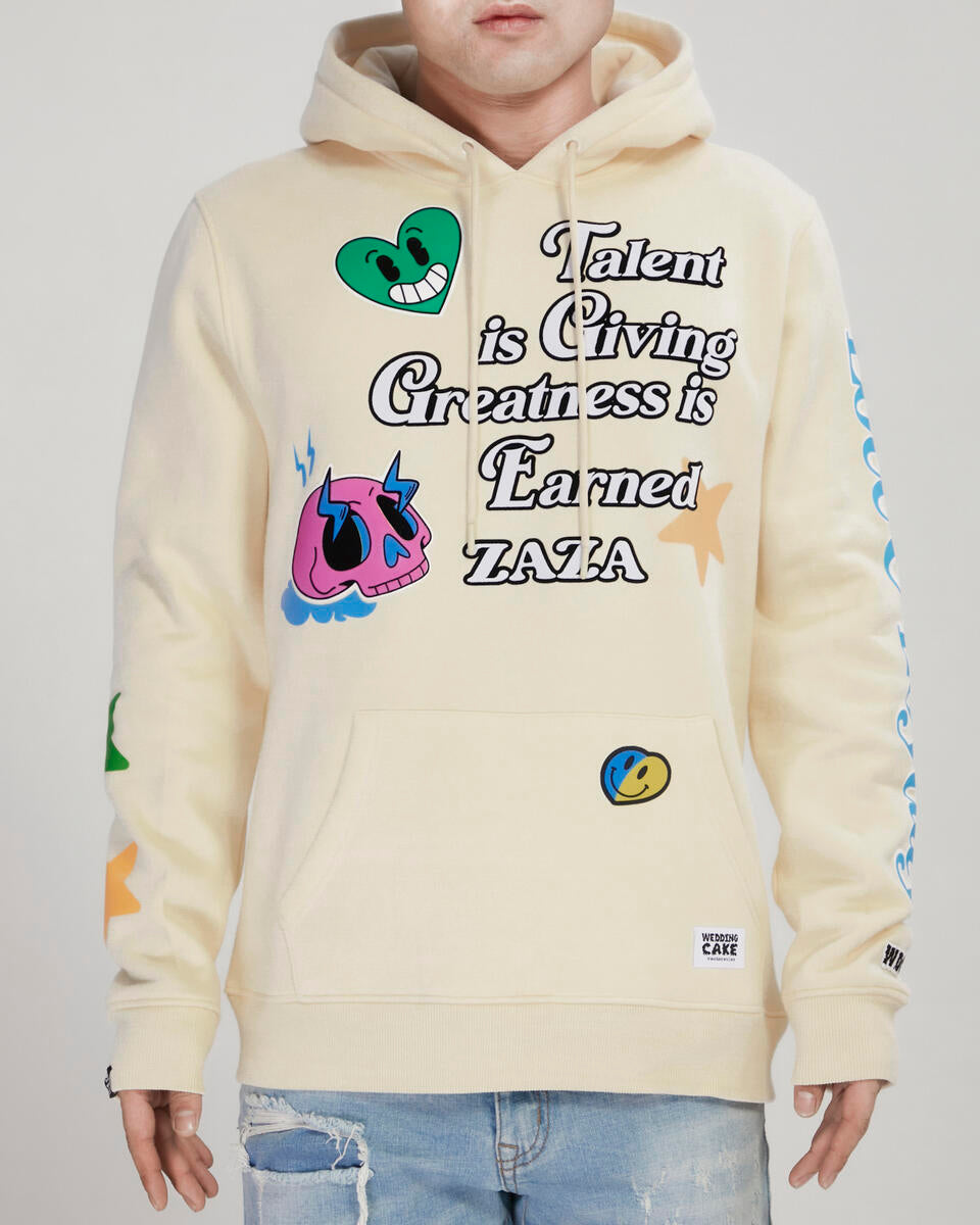 "Talent is Giving" Hoodie - Eggshell