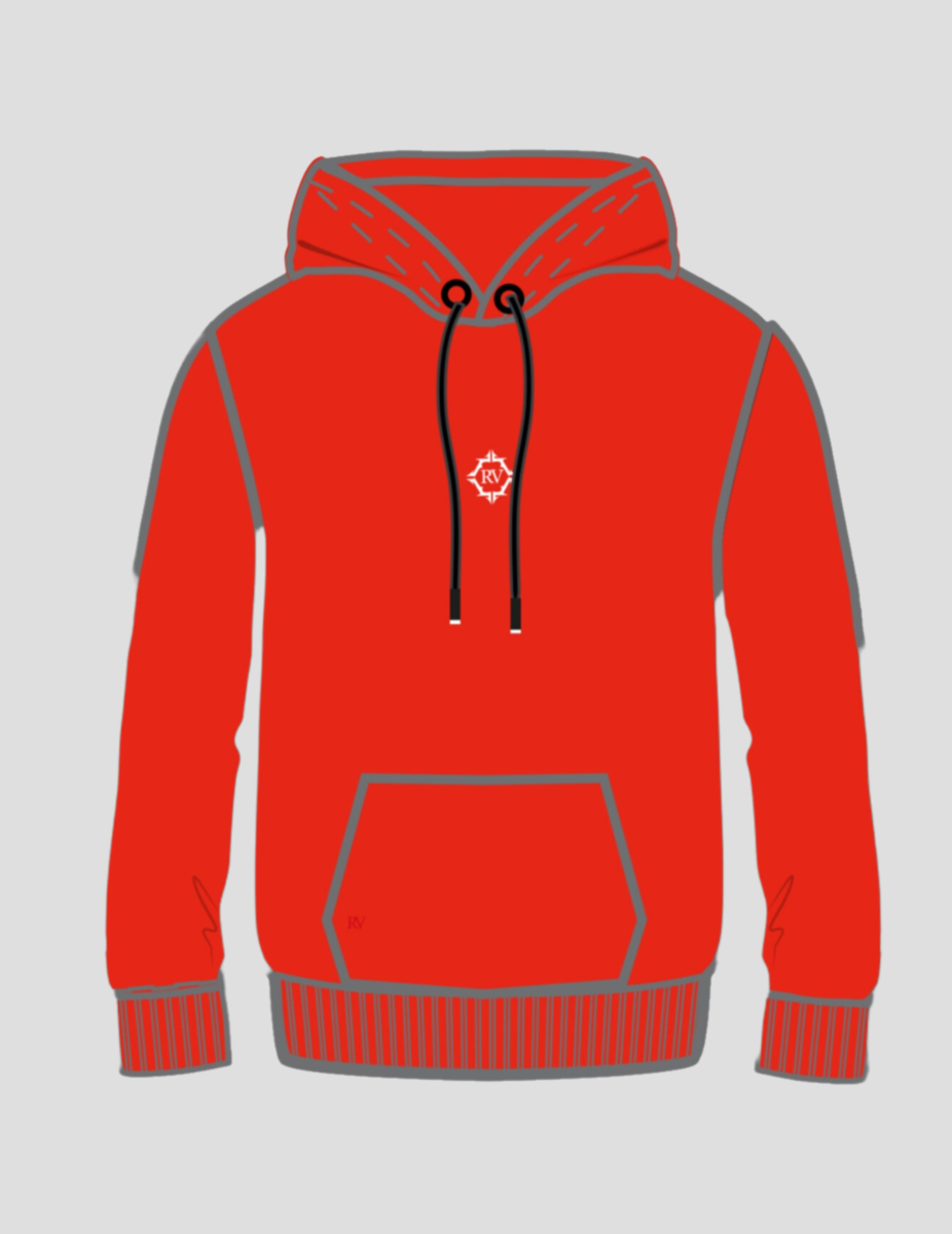 Milano Hoodie - Red/White