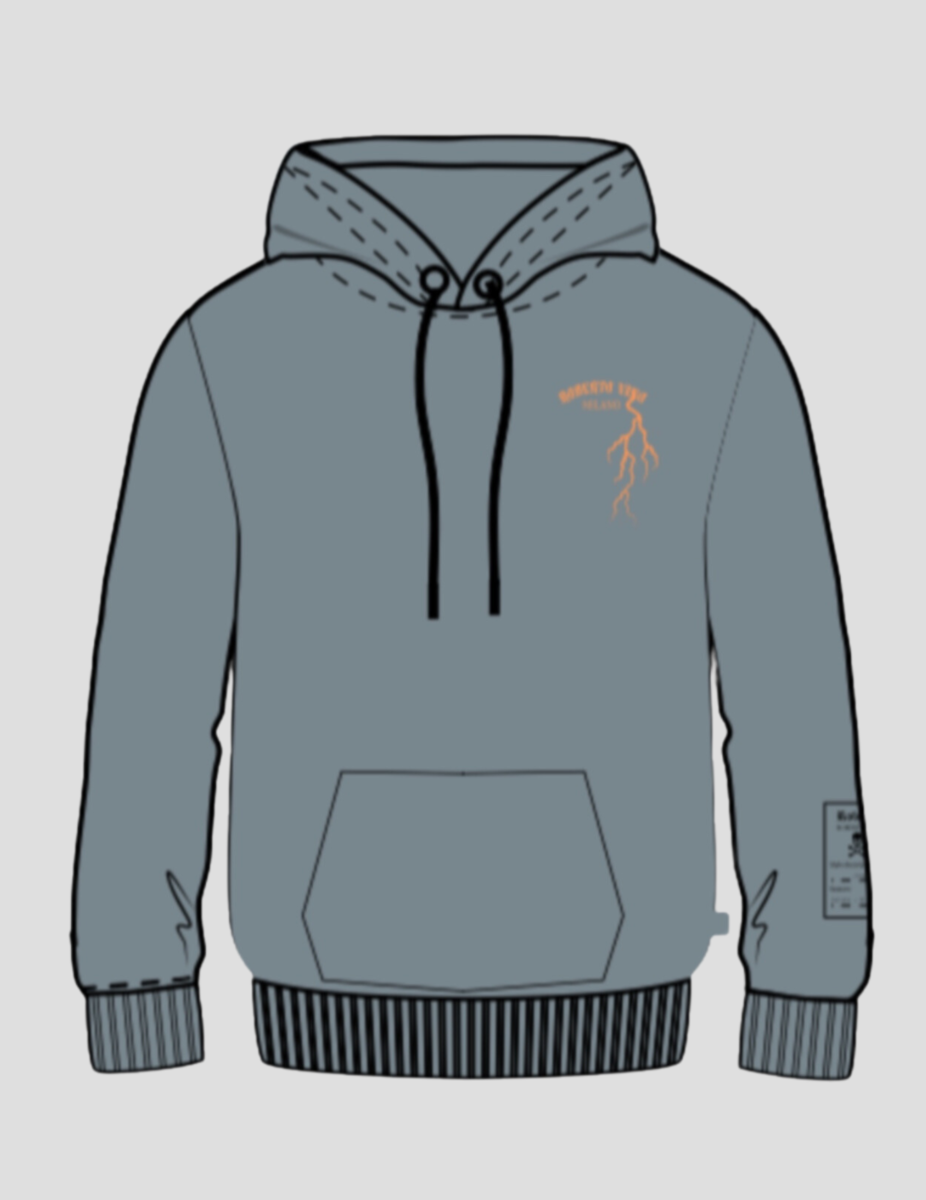 RV Thunder Hoodie - Grey/Orange