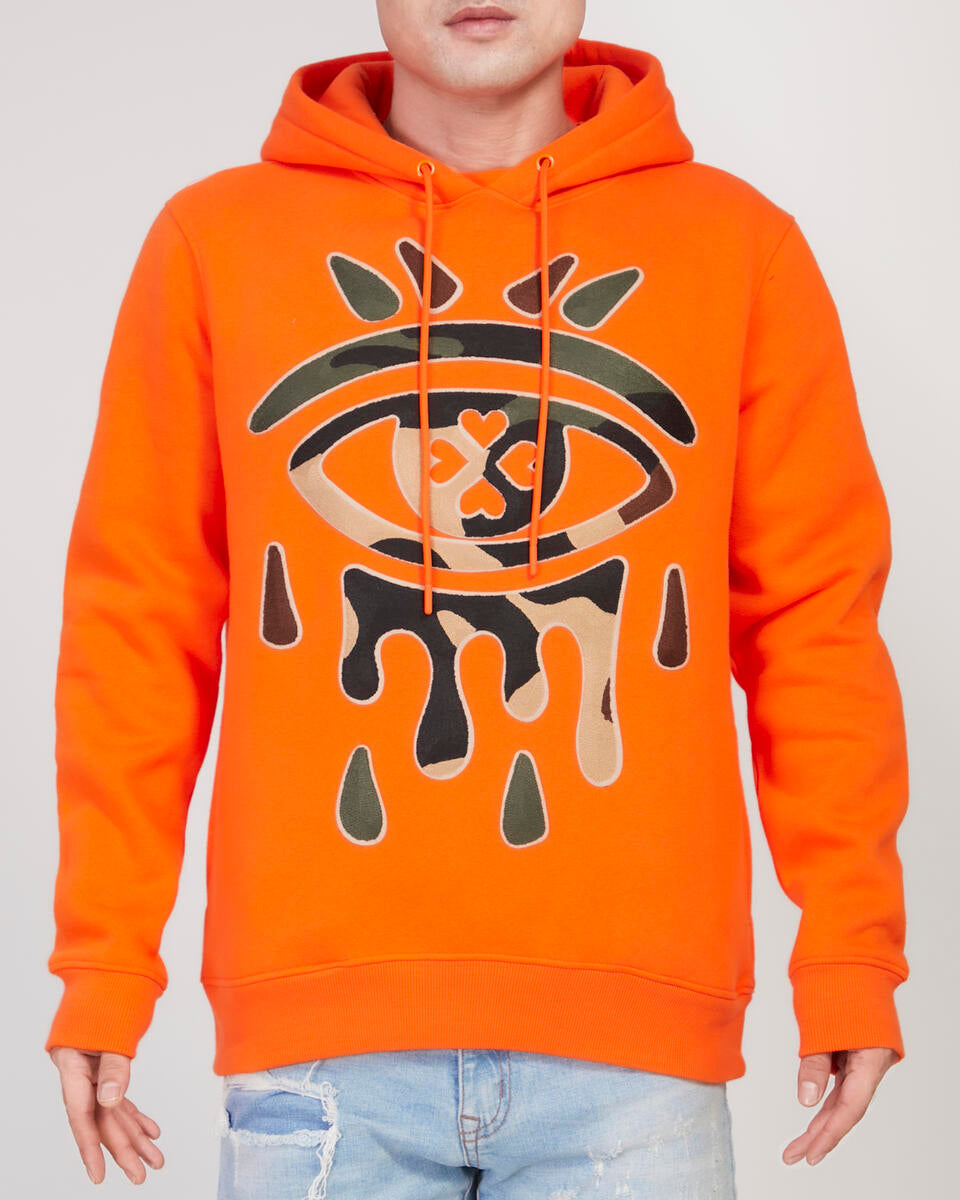 Tear Camo Hoodie - Orange