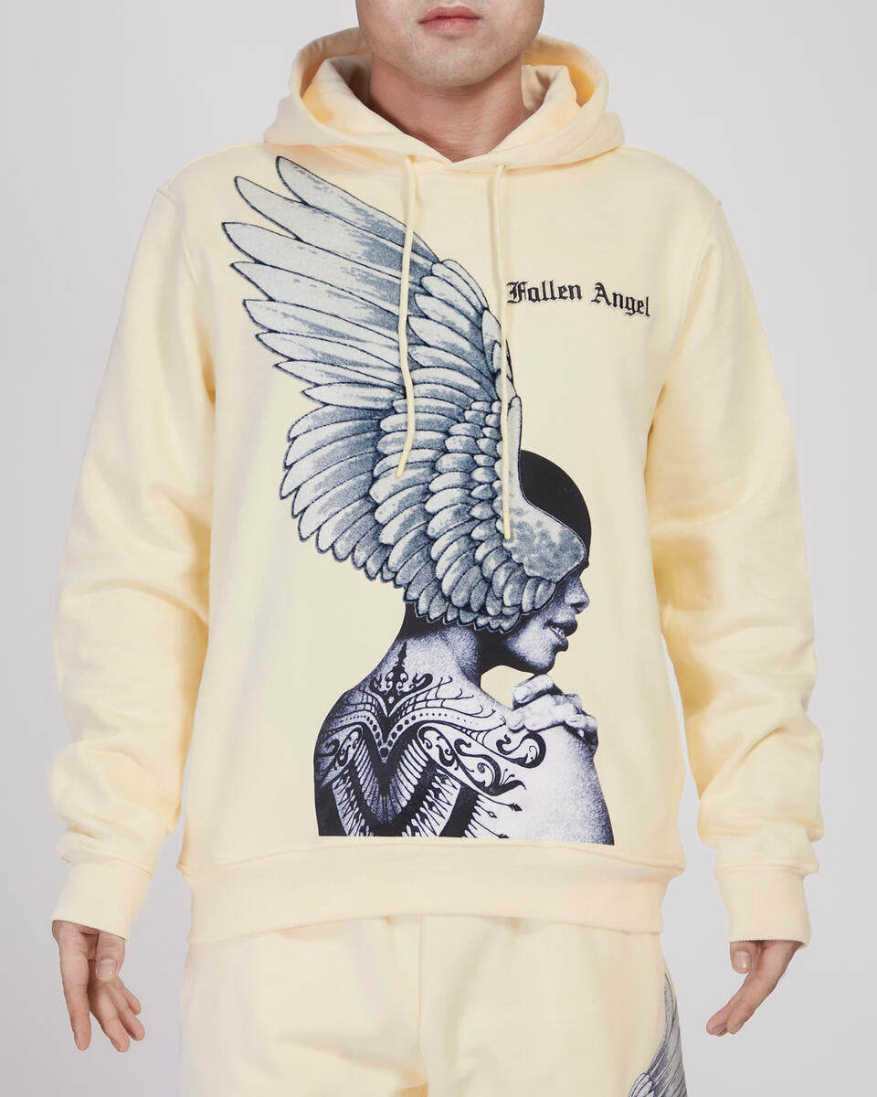 Fallen Angle Hoodie - Eggshell