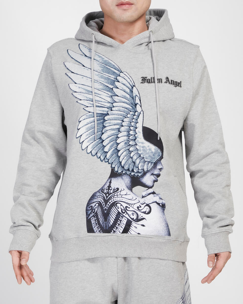 Fallen Angel Hoodie - Heather Grey