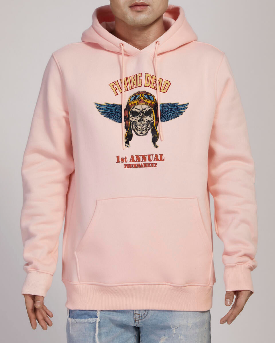 Flying Dead Hoodie - Pale Pink