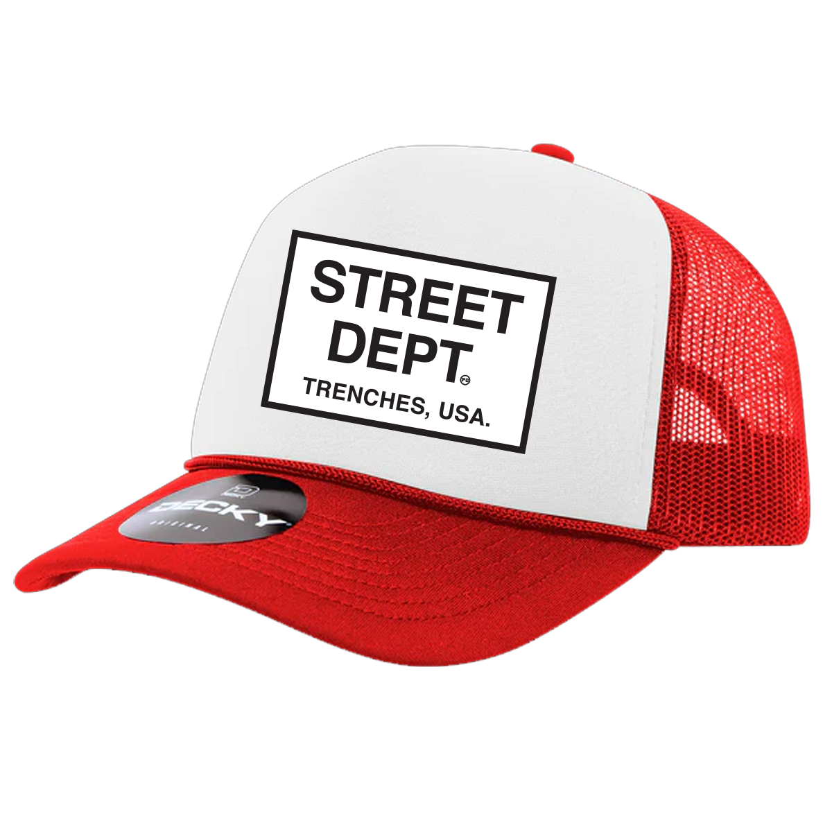 Street Dept Trucker Hat - White/Red