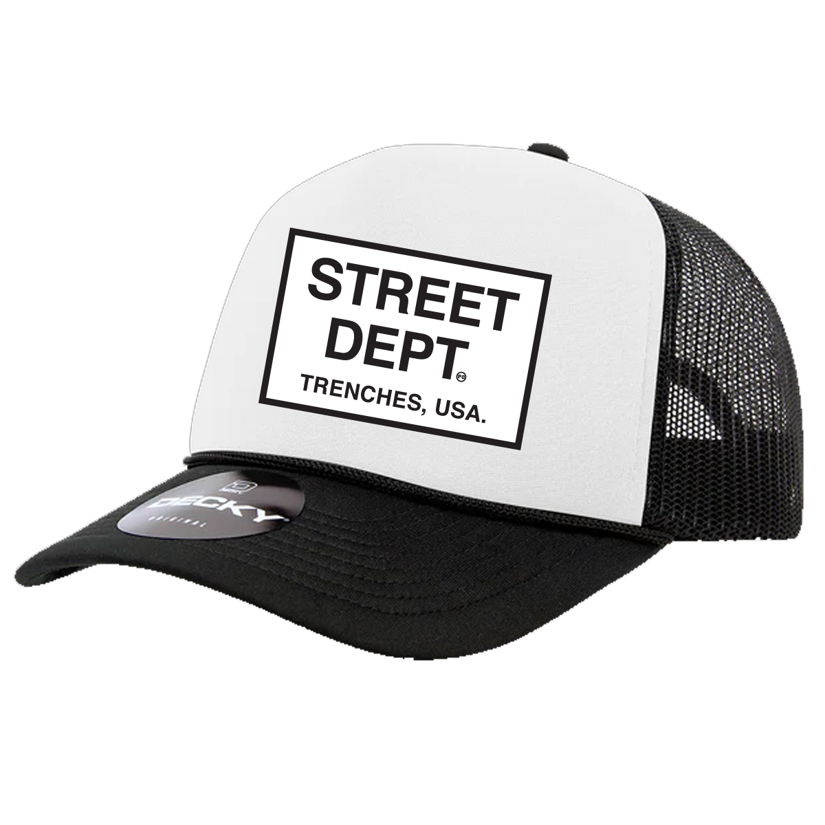 Street Dept Trucker Hat - White/Black