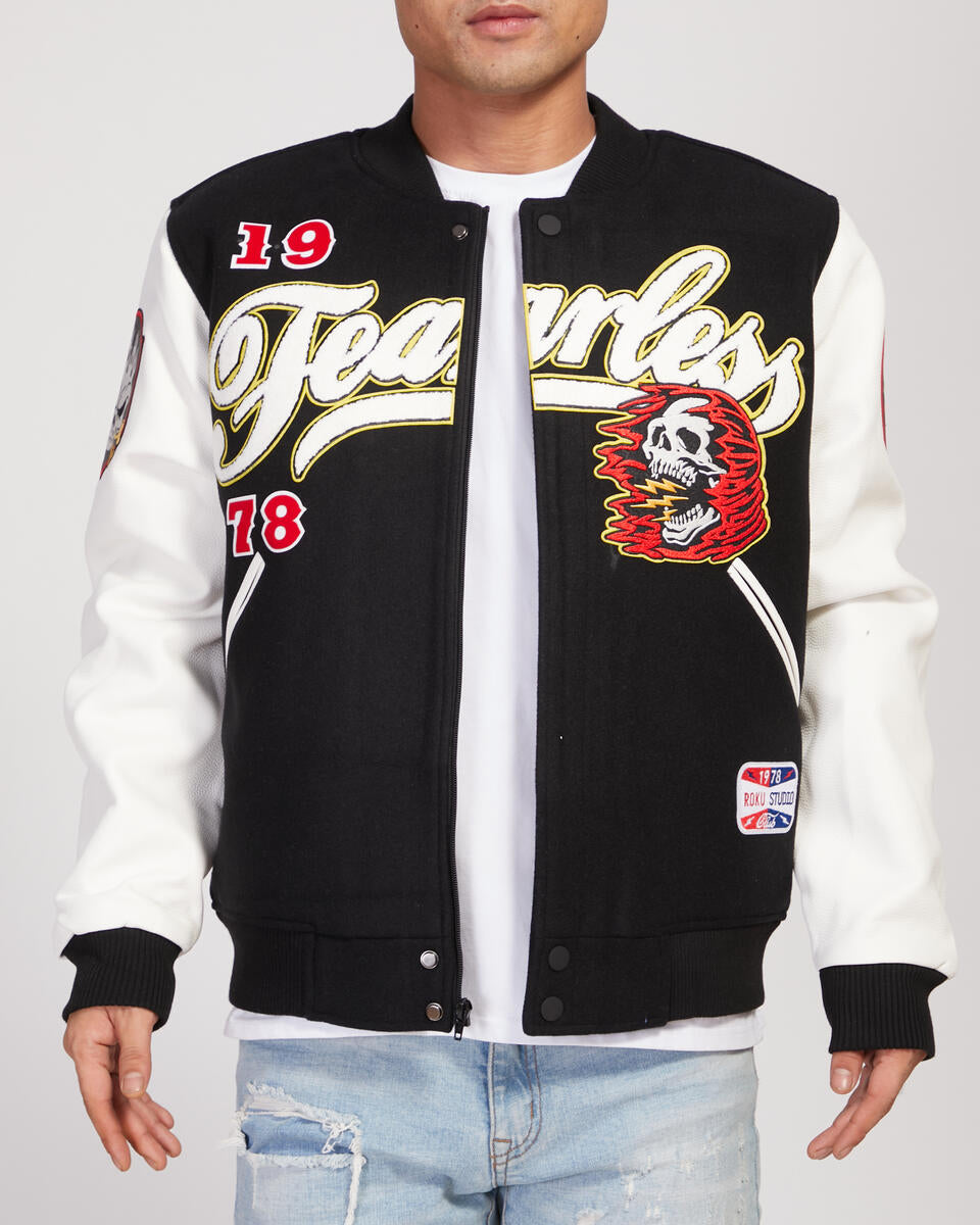 Fearless Varsity Jacket - Black