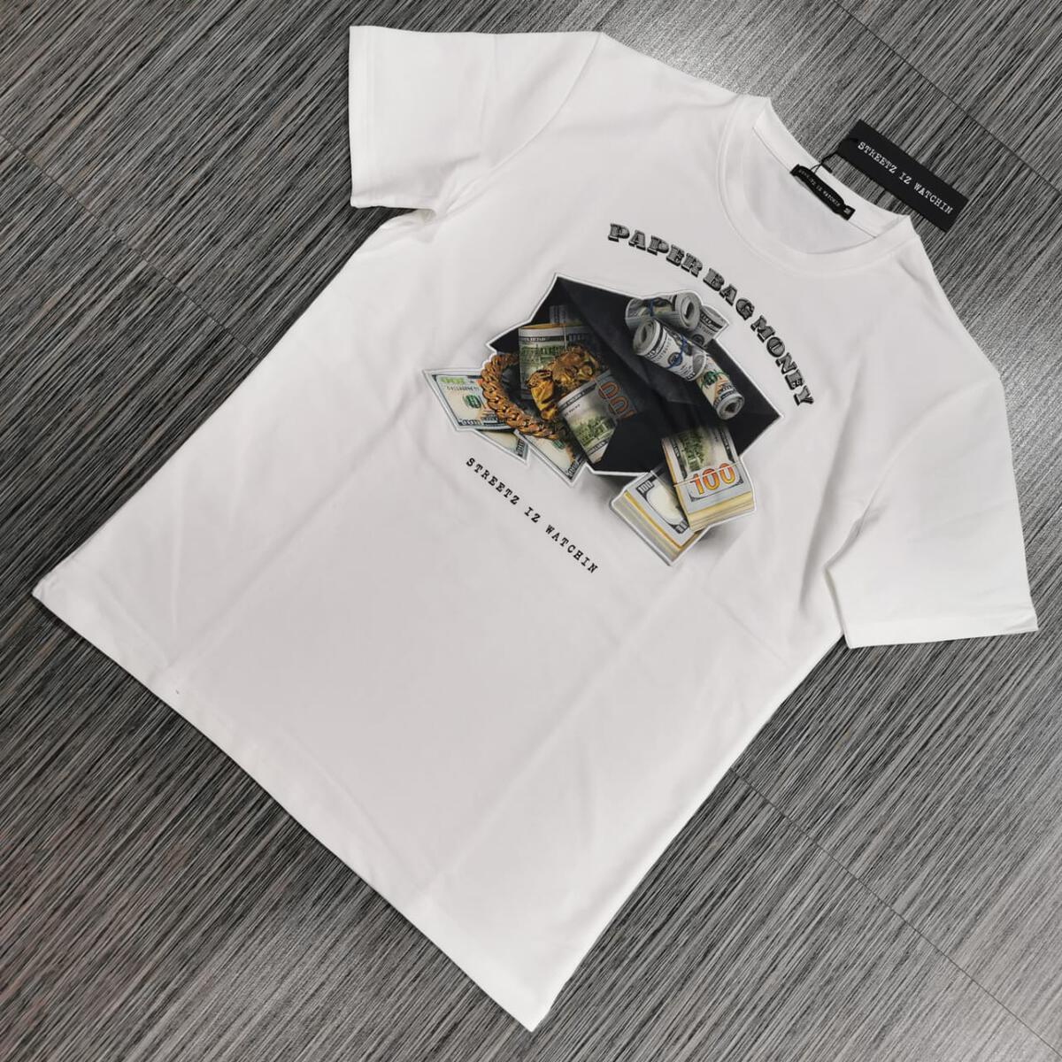 Paper Bag Money T-Shirt - Cream