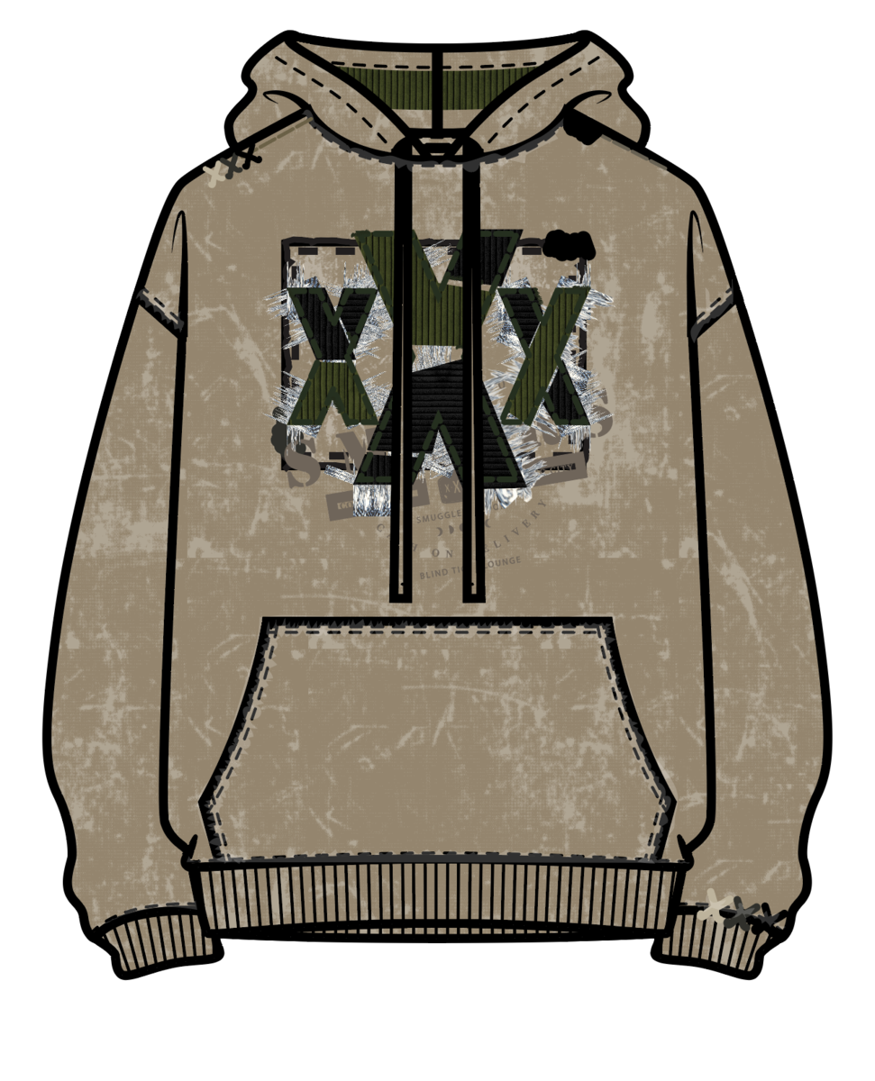 Triple X Hoodie - Washed Tan