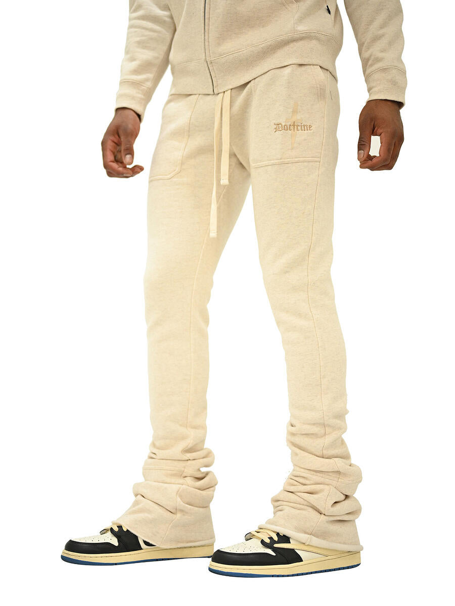 Core Dagger Superstacked Jogger - Heather Oatmeal