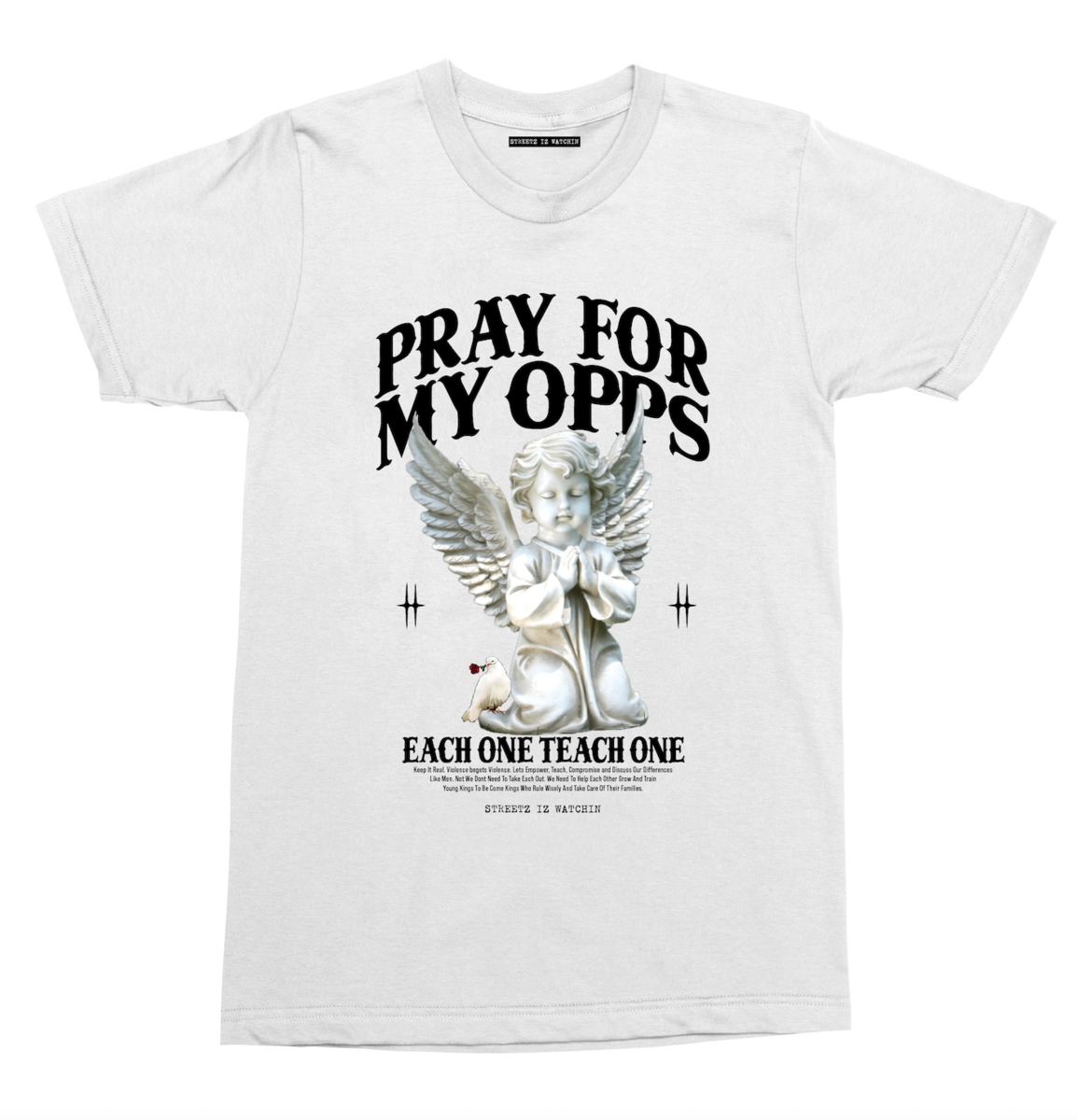 Pray For My Opps T-Shirt - White