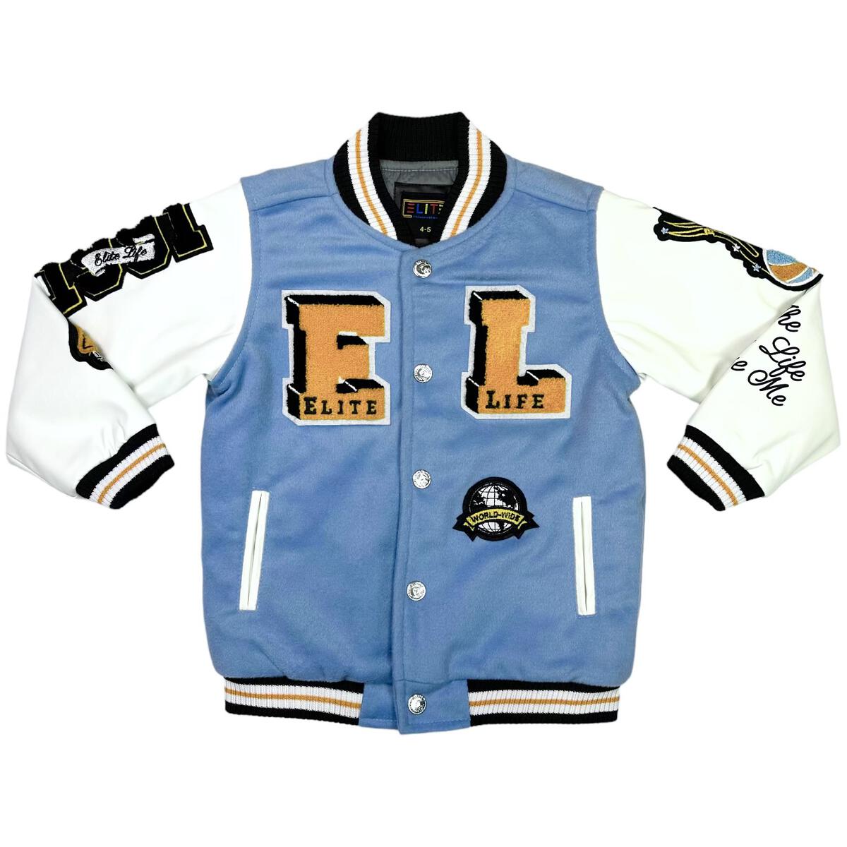 4219 UNC Blue Kids Varsity Jacket