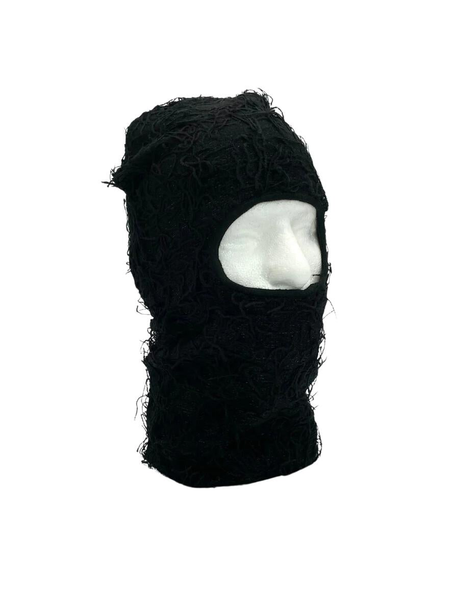 Fuzzy Balaclava Face Mask - Black