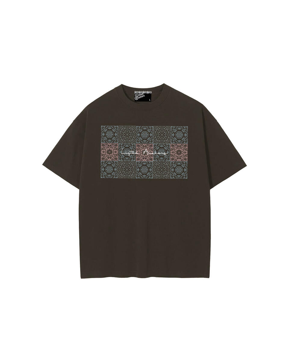 Floral Tile T-Shirt - Brown