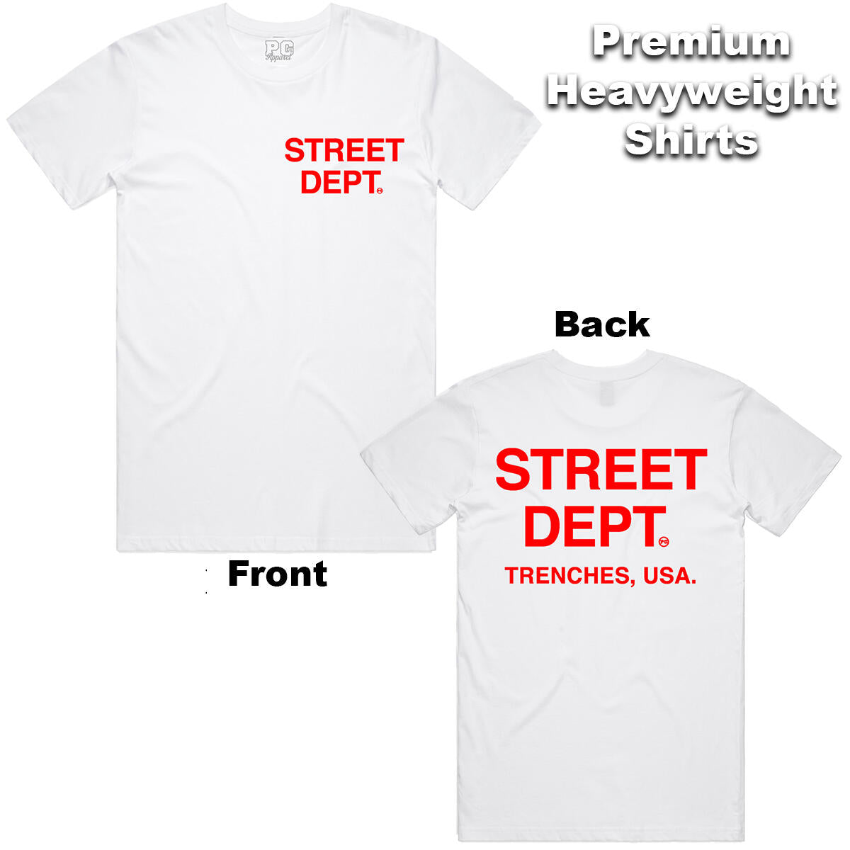 Street Dept T-Shirt - White/Red