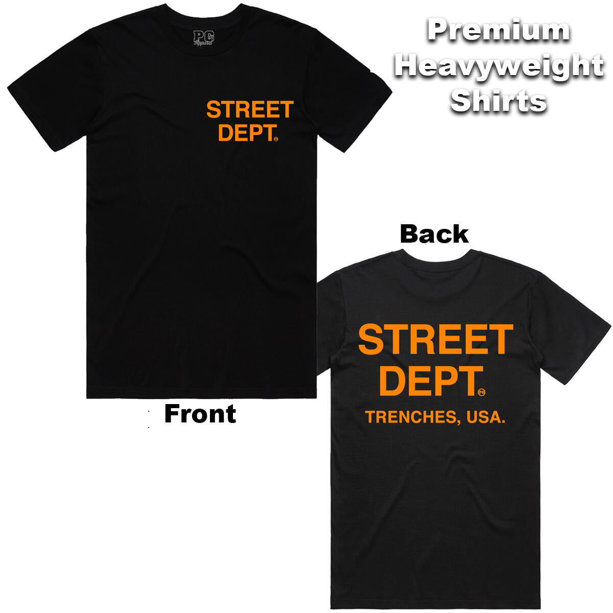 Street Dept T-Shirt - Black/Orange