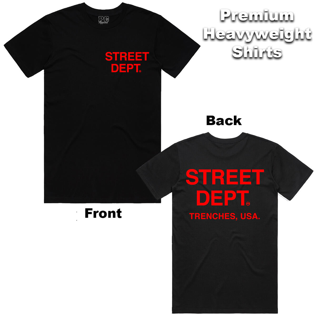 Street Dept T-Shirt - Black/Red
