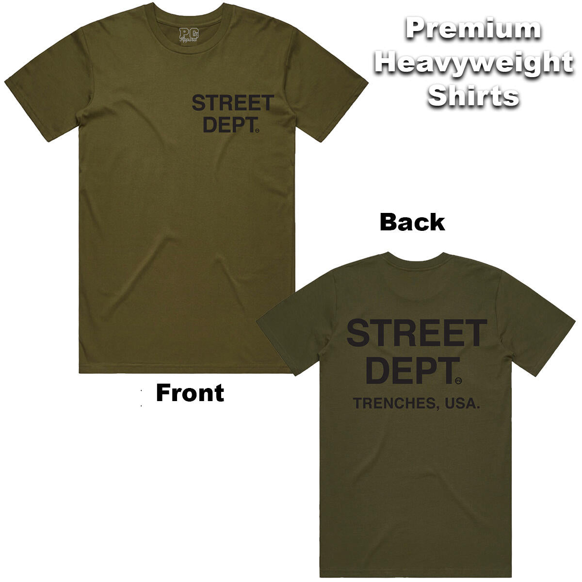 Street Dept T-Shirt - Army Green